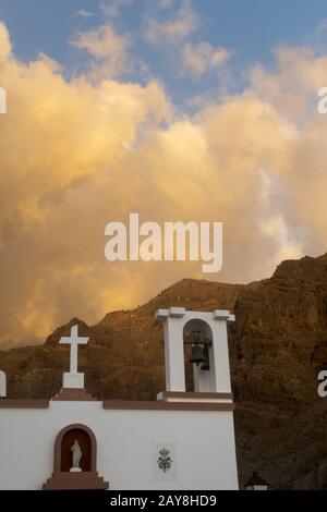 Cappella di Eremita Guadalupa sull'isola di Gomera Foto Stock