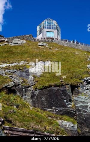 La vista del Kaiser Franz Josef sul ghiacciaio sotto il Grossglockner Mountain Foto Stock