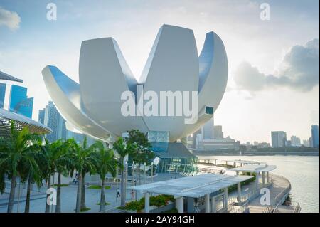 ArtScience Museum Marina Bay Singapore Foto Stock