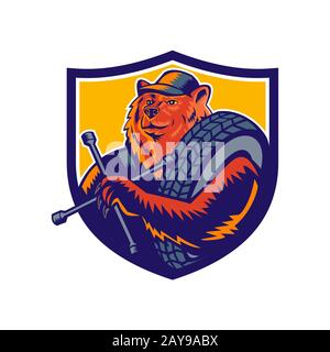 Bear Tireman Crest Foto Stock