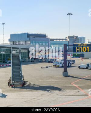 Auto portabagagli e passerella Foto Stock