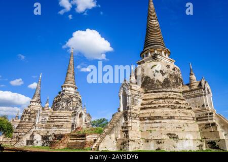 Wat Phra si Sanphet tempio, Ayutthaya, Thailandia Foto Stock