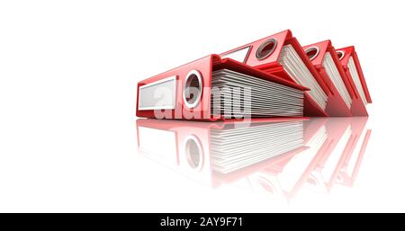 Red office cartelle di legante. 3D Foto Stock