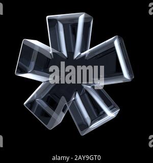 Trasparente x-ray simbolo asterisco. 3D Foto Stock