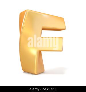 Arancione font ritorto lettera maiuscola F 3D Foto Stock