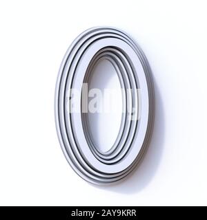 Tre passi numero di font 0 ZERO 3D Foto Stock