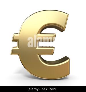 Simbolo della valuta d'oro EURO 3D Foto Stock