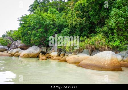 Spiaggia di Teluk Pauh a Perhentian Islands, Terengganu, Malaysia Foto Stock