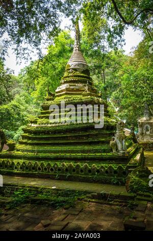 Wat Palad tempiale stupa, Chiang mai, Thailandia Foto Stock