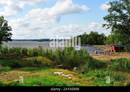 Lago in Svezia Foto Stock