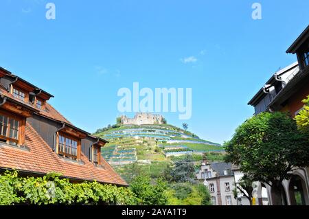 Staufen - Castello Staufen Germania Foto Stock