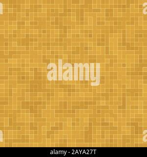Particolare di oro giallo Mosiac Texture abstract mosaico in ceramica edificio adornato. Modello Senza Giunture Astratto. ceram. Colorato astratto Foto Stock