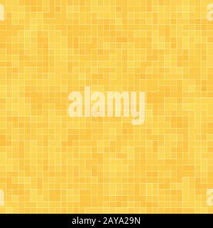 Particolare di oro giallo Mosiac Texture abstract mosaico in ceramica edificio adornato. Modello Senza Giunture Astratto. ceram. Colorato astratto Foto Stock