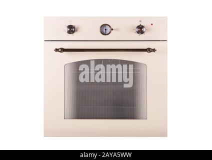 Forno elettrico isolato su sfondo bianco. Foto Stock