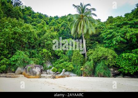 Spiaggia di Teluk Pauh a Perhentian Islands, Terengganu, Malaysia Foto Stock