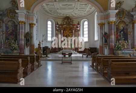 altare, chiesa, alpi svevi, germania Foto Stock