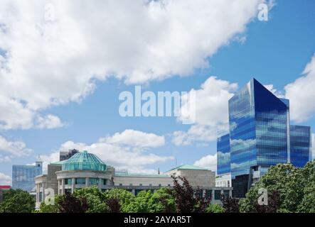 Vista del centro di Raleigh, North Carolina Foto Stock