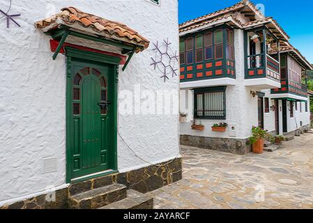 Antiche case coloniali Tenza Colombia Foto Stock