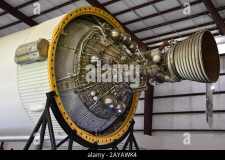 Saturn V Rocket presso lo Space Center di Houston, Texas Foto Stock