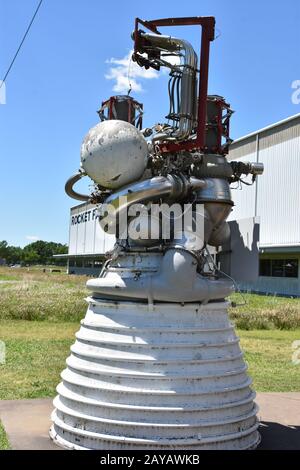 Motore J-2 a Rocket Park presso lo Space Center di Houston, Texas Foto Stock