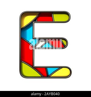 Font per livelli multicolore Letter e 3D Foto Stock