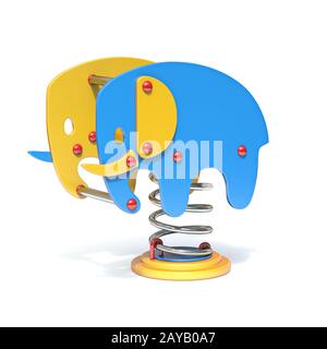 Elephant primavera swing 3D Foto Stock