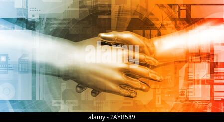 Partnership digitale Foto Stock