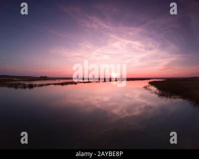 scene intorno isola di caccia carolina del sud in estate Foto Stock