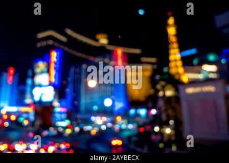 blurred abstract bokeh las vegas nevada Foto Stock