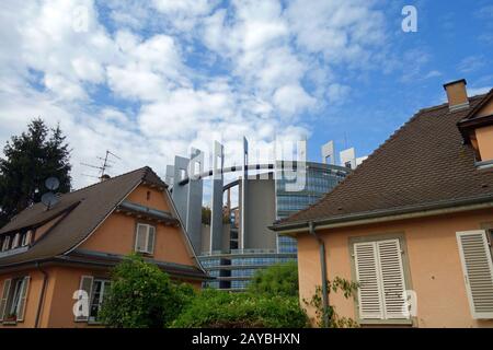 Il palazzo del Parlamento a Strasburgo Foto Stock