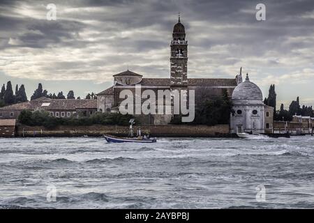 Mattina invernale sulla laguna di Venezia Foto Stock