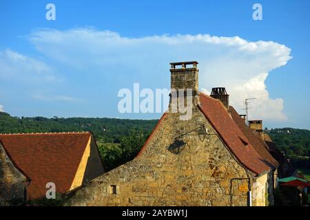 domme nella dordogna, francia Foto Stock