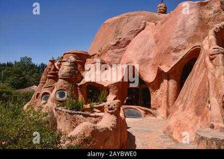 L'unica casa Terracota, interamente in argilla cotta, Villa de Leyva, Boyaca, Colombia Foto Stock