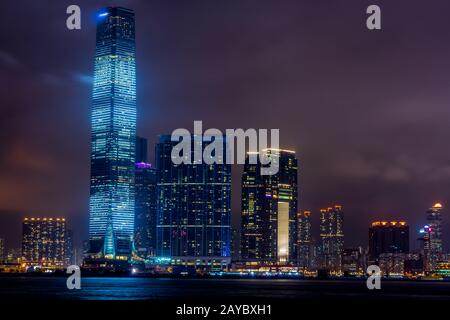 Symphony of Lights, light and sound show a Hong Kong Foto Stock