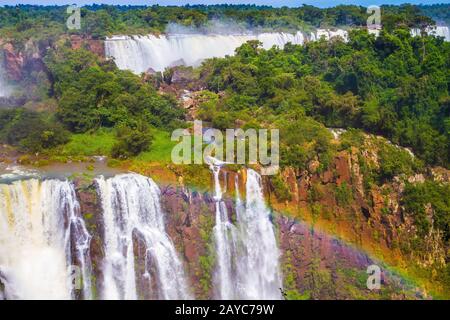 Complesso di cascate Iguazu Foto Stock