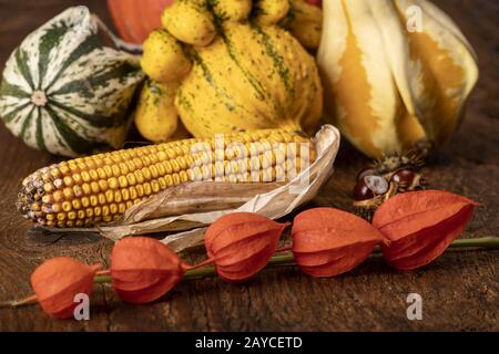 Ancora vita di frutti autunnali Foto Stock