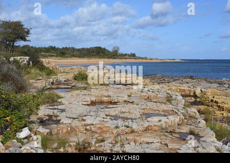 Costa di Skåne nel Mar Baltico in Svezia Foto Stock