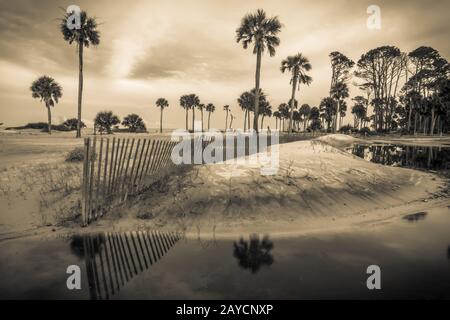 isola di caccia south carolina beach scene Foto Stock