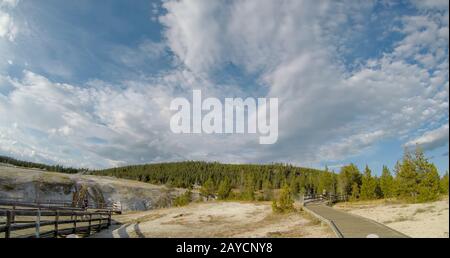 Vecchio geyersac fedele al Parco Nazionale di Yellowstone Foto Stock