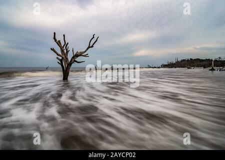 isola di caccia south carolina beach scene Foto Stock