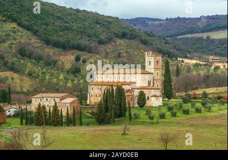 Abbazia di Sant Antimo, Italia Foto Stock