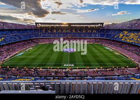 Camp Nou A Barcellona, Spagna Foto Stock