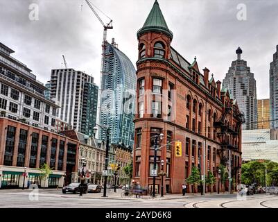 Flat Iron Building Toronto Foto Stock