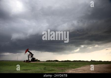 Martinetto per pompa per giacimento olio Storm Foto Stock