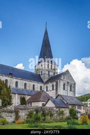 Abbazia di Saint-Georges, Boscherville, Francia Foto Stock