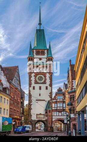 Martinstor, Freiburg im Breisgau, Germania Foto Stock