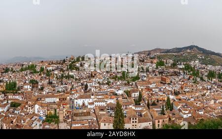 Vista sulla città di Granada, Spagna Foto Stock