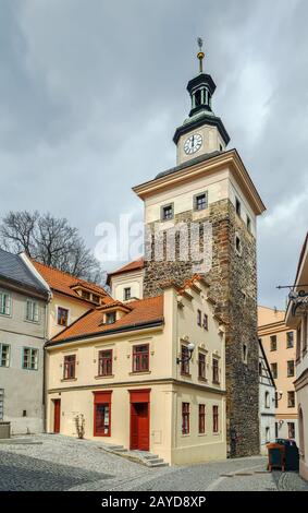 Torre nera, Loket, repubblica Ceca Foto Stock