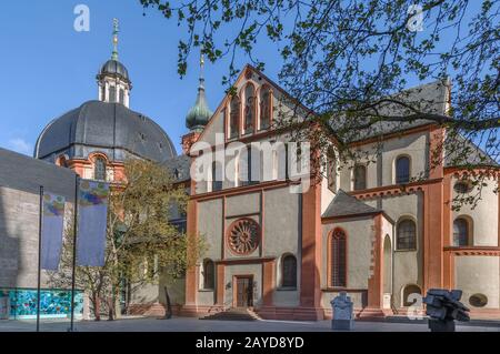 Chiesa di Neumunster, Wurzburg, Germania Foto Stock