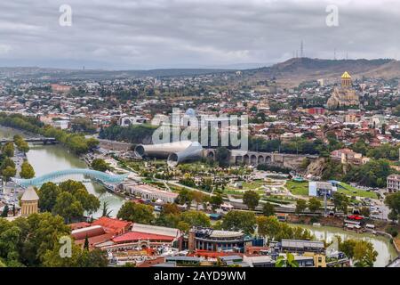 Vista di Tbilisi, Georgia Foto Stock